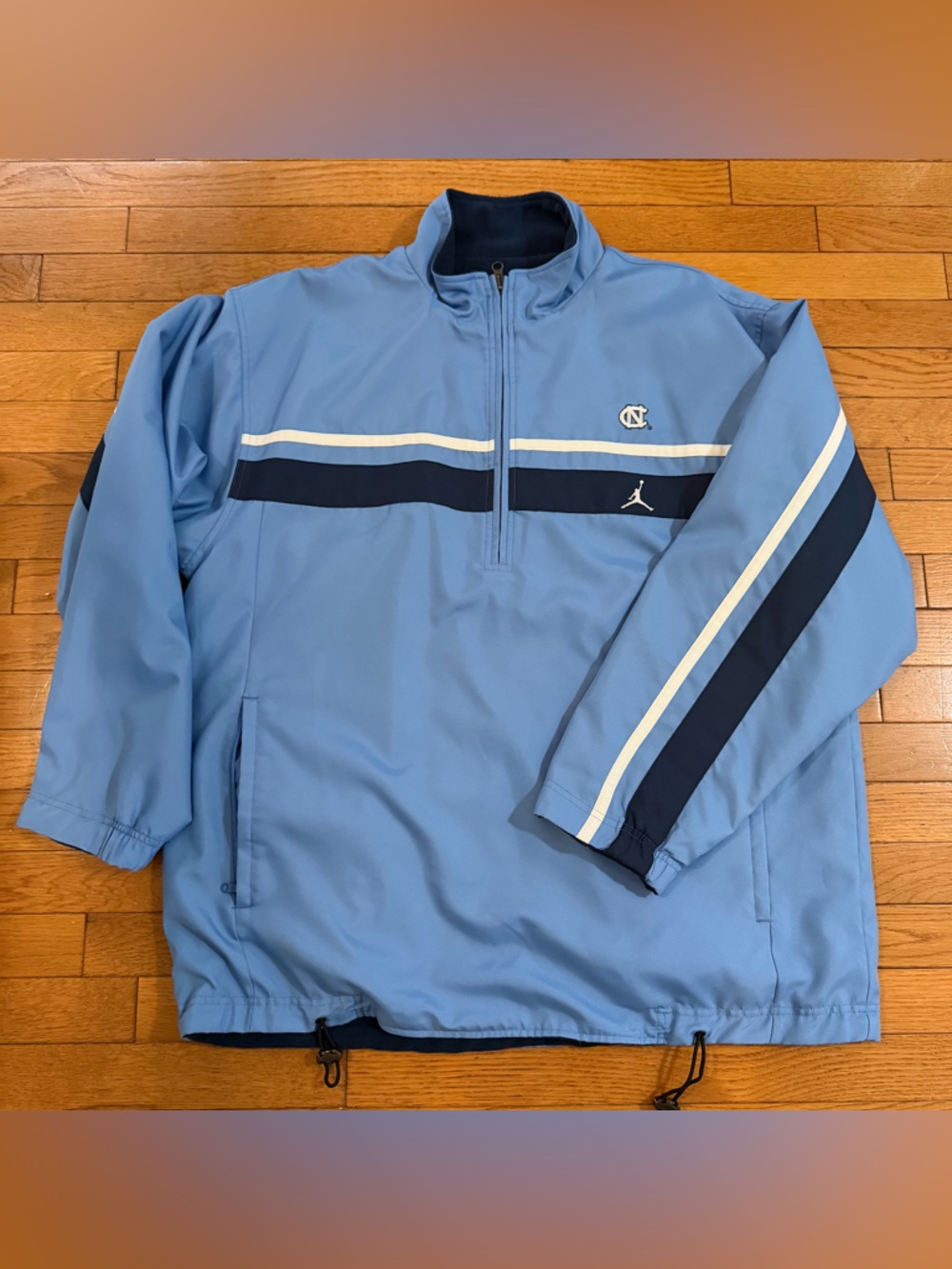 Air Jordan University of North Carolina 1/4 Zip - Reversible Pull-Over - Size L